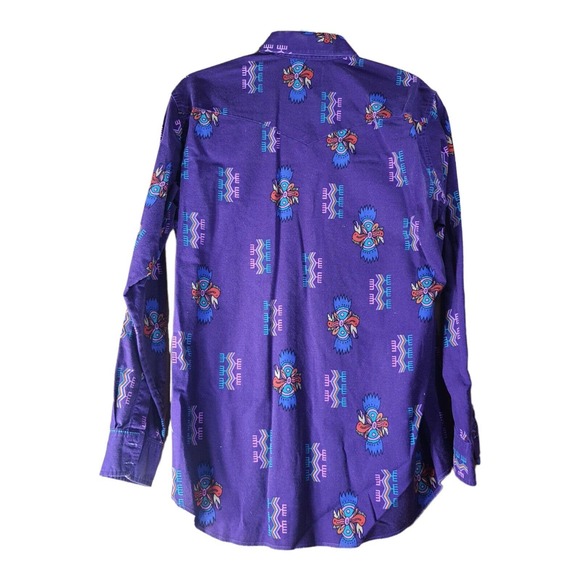 Vintage WRANGLER Cowboy Cut Western Button Down Shirt 15½ 34 X Long Single Stitc - Picture 2 of 16